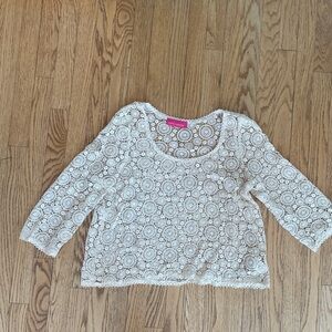 Pookie & Sebastian Lace Crochet Top